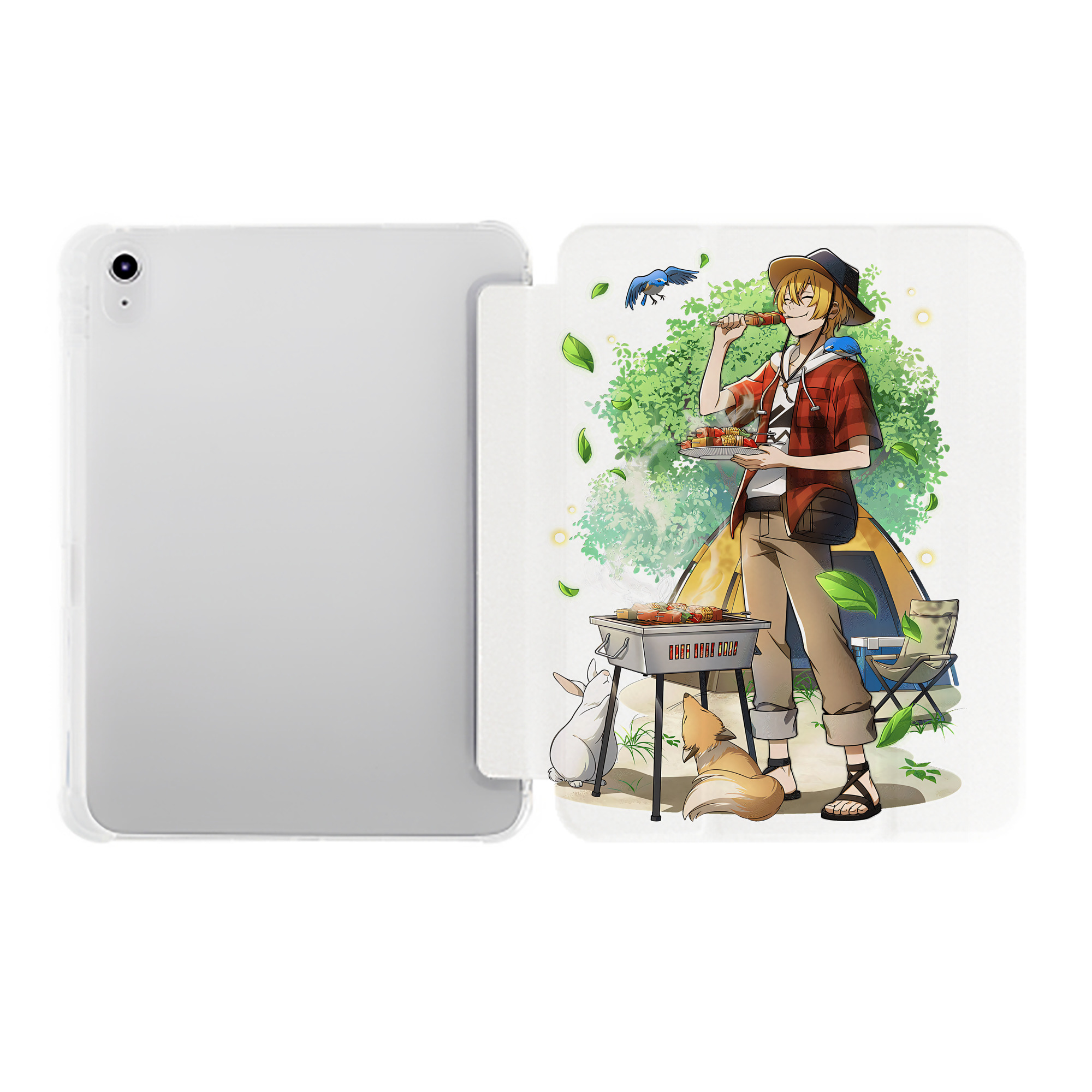 （画像用） 文豪ストレイドッグス Bungo Stray Dogs IPad ケース ペン収納付き 三つ折りスタンド PUレザー×シリコン 対応機種9.5/10.5/10.9インチ